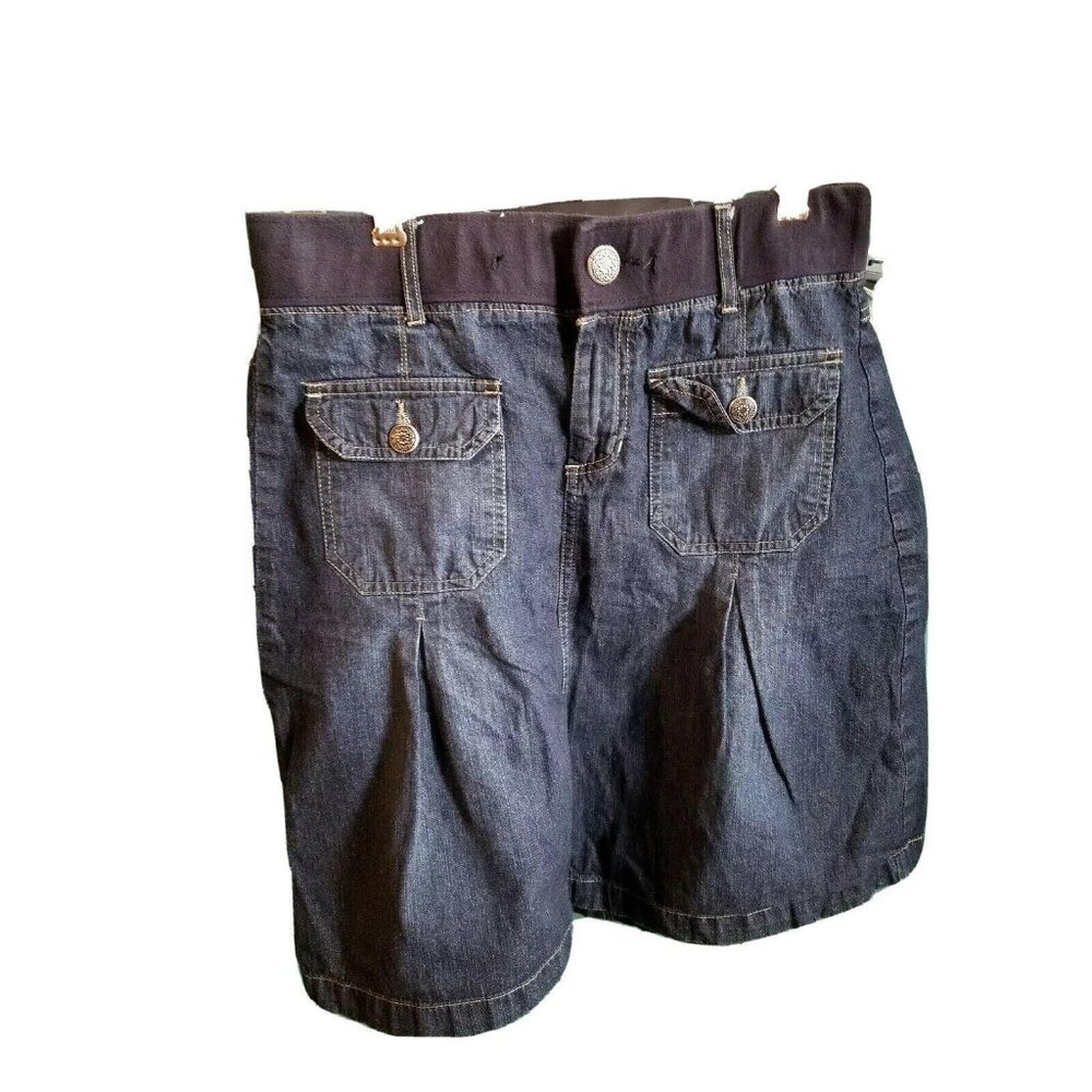 St Johns Bay Jean Denim Skirt Size M Medium Modest Stretch Womens